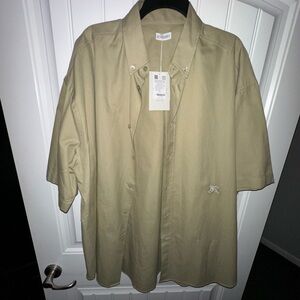 Burberry Tan Short Sleeve Shirt Jacket